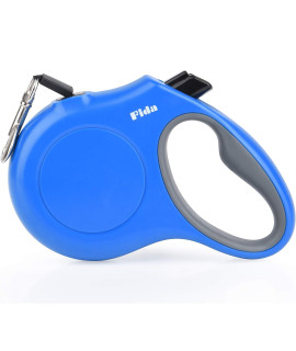 Fida Retractable Dog Leash, 16 ft Dog Walking Leash for Small Dogs up to 26lbs, Soft Grip, Tangle Free, Blue