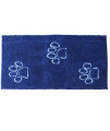Dog Gone Smart Dirty Dog Microfiber Paw Doormat - Muddy Mats For Dogs - Super Absorbent Dog Mat Keeps Paws & Floors Clean - Machine Washable Pet Door Rugs with Non-Slip Backing Runner Bermuda Blue