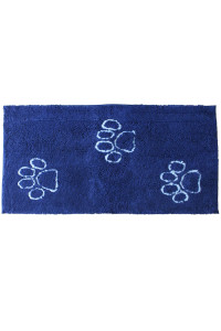 Dog Gone Smart Dirty Dog Microfiber Paw Doormat - Muddy Mats For Dogs - Super Absorbent Dog Mat Keeps Paws & Floors Clean - Machine Washable Pet Door Rugs with Non-Slip Backing Runner Bermuda Blue