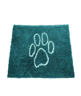 Dog Gone Smart Dirty Dog Microfiber Paw Doormat - Muddy Mats For Dogs - Super Absorbent Dog Mat Keeps Paws & Floors Clean - Machine Washable Pet Door Rugs with Non-Slip Backing Large Petrol