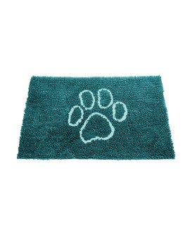 Dog Gone Smart Dirty Dog Microfiber Paw Doormat - Muddy Mats For Dogs - Super Absorbent Dog Mat Keeps Paws & Floors Clean - Machine Washable Pet Door Rugs with Non-Slip Backing Medium Petrol