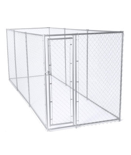Lucky Dog 10 x 10 Foot Heavy Duty Outdoor Chain Link Dog Kennel w/Door (2 Pack)