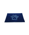 Dog Gone Smart Dirty Dog Microfiber Paw Doormat - Muddy Mats For Dogs - Super Absorbent Dog Mat Keeps Paws & Floors Clean - Machine Washable Pet Door Rugs with Non-Slip Backing Small Bermuda Blue