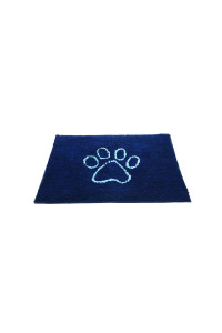 Dog Gone Smart Dirty Dog Microfiber Paw Doormat - Muddy Mats For Dogs - Super Absorbent Dog Mat Keeps Paws & Floors Clean - Machine Washable Pet Door Rugs with Non-Slip Backing Small Bermuda Blue
