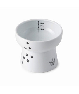 NECOICHI Raised Cat Water Bowl, Elevated, with Measurement Lines, Dishwasher and Microwave Safe (Cat, Extra Tall)