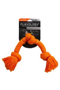 Playology Dri Tech Rope Dog Chew Toy - for Large Dog Breeds (35lbs and Up) Cheddar Cheese Scented Dog Toys for Heavy Chewers - Engaging, All-Natural, Interactive and Non-Toxic