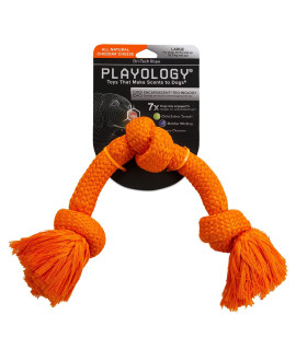 Playology Dri Tech Rope Dog Chew Toy - for Large Dog Breeds (35lbs and Up) Cheddar Cheese Scented Dog Toys for Heavy Chewers - Engaging, All-Natural, Interactive and Non-Toxic