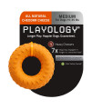 Playology Dual Layer Ring Toy, for Medium Dog Breeds (15-35lbs) - for Heaviest Chewers - Engaging All-Natural Cheddar Cheese Scented Toy - Non-Toxic Materials