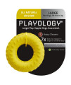 Playology Dual Layer Ring Toy, for Large Dogs (35lbs and Up) - for Heaviest Chewers - Engaging All-Natural Chicken Scented Toy - Non-Toxic Materials