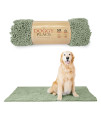 My Doggy Place Microfiber Dog Mat for Muddy Paws, 60 x 36 Sage - Non-Slip, Absorbent and Quick-Drying Dog Paw Cleaning Mat, Washer and Dryer Safe - X-Large/Runner