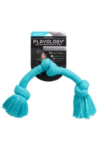 Playology Dri Tech Rope Dog Chew Toy - for Large Breed Dogs (35lbs and Up) Peanut Butter Scented Dog Toys for Heavy Chewers - Engaging, All-Natural, Interactive and Non-Toxic