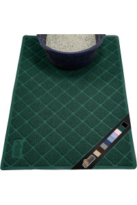 The Original Gorilla Grip 100% Waterproof Cat Litter Box Trapping Mat, Easy Clean, Textured Backing, Traps Mess for Cleaner Floors, Less Waste, Stays in Place for Cats, Soft on Paws, 24x17 Green
