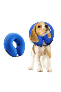 VST Comfortable Inflatable Cone Collar for Dogs,Adjustable Soft Pet Recovery Collar Prevent Pets from Touching Biting Scratching at Injuries Wounds (M)