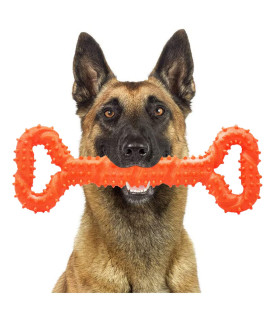 Pelwope Dog Toys for Aggressive Chewers, Durable Dog Chew Toys for Small Meduium Large Dogs Breed, Super Chewer Dog Toys for Boredom and Stimulating - Orange