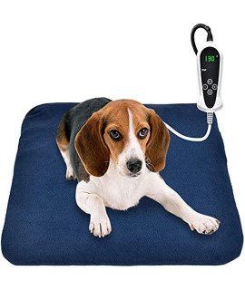 RIOGOO Pet Heating Pad, Electric Heating Pad for Dogs and Cats Indoor Warming Mat with Auto Power Off (M:18 x 18)