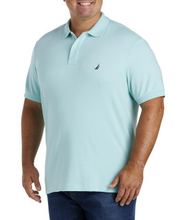 Nautica Mens classic Fit Short Sleeve Solid Soft cotton Polo Shirt, Harbor Mist, 1XLT