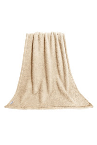 furrybaby Premium Fluffy Fleece Dog Blanket, Soft and Warm Pet Throw for Dogs & cats (X Large (41x65in), Beige Blanket)