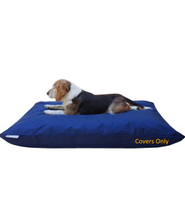 Do It Yourself DIY Pet Bed Pillow Duvet 1680 Durable cover and Waterproof Internal case for Dogcat at Medium 36X29 Navy Blue color - covers only