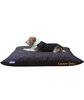 Do It Yourself DIY Pet Bed Pillow Duvet 1680 Nylon Durable cover and Waterproof Internal case for Dogcat at Medium 36X29 Seal Brown color - covers only