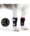 NeoAlly - Front Leg Brace for Dogs and Cats, Dog Leg Brace for Improved Pet Mobility, Dog Leg Sleeve for Carpal Support, Dog Leg Sleeve with Reflective Straps, Large to XL, Pink, 1 Pair
