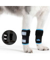 NeoAlly - Front Leg Brace for Dogs and Cats, Dog Leg Brace for Improved Pet Mobility, Dog Leg Sleeve for Carpal Support, Dog Leg Sleeve with Reflective Straps, Large to XL, Blue, 1 Pair