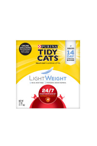 Purina Tidy Cats Lightweight Clumping Cat Litter, 24/7 Performance Multi Cat Litter - 17 lb. Box