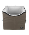 X-ZONE PET Dog Booster Car Seat/Pet Bed at Home, with Pockets and Carrying case,Easy Storage and Portable (Medium, Brown&Blue)