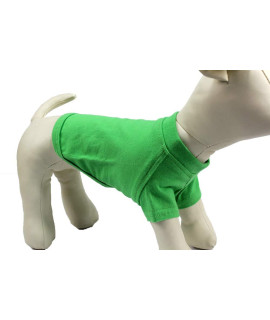 Lovelonglong 2019 Pet clothing Dog costumes Basic Blank T-Shirt Tee Shirts for Small Dogs green S