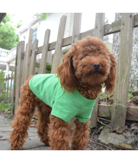 Lovelonglong 2019 Pet clothing Dog costumes Basic Blank T-Shirt Tee Shirts for Small Dogs green XS