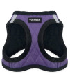Voyager Step-In Plush Dog Harness - Soft Plush, Step In Vest Harness for Small and Medium Dogs by Best Pet Supplies - Harness (Purple Faux Leather), L (Chest: 18 - 20.5)