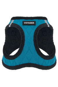 Voyager Step-In Plush Dog Harness - Soft Plush, Step In Vest Harness for Small and Medium Dogs by Best Pet Supplies - Harness (Turquoise Plush), S (Chest: 14.5 - 16)