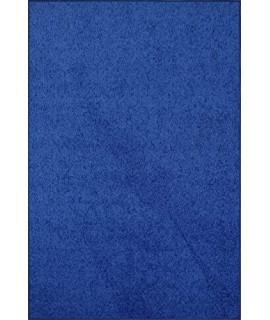 Ambiant Pet Friendly Solid color Area Rugs Neon Blue - 15 x 225 Mat (18x27)