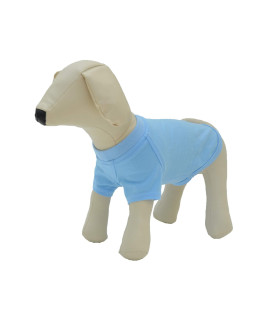 Lovelonglong 2019 Pet clothing Dog costumes Basic Blank T-Shirt Tee Shirts for Small Dogs Light-Blue S