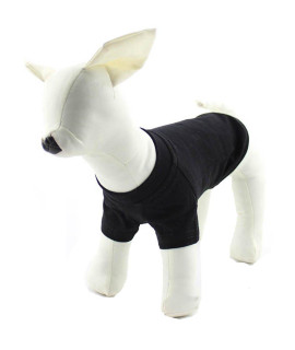 Lovelonglong 2019 Pet clothing Dog costumes Basic Blank T-Shirt Tee Shirts for Medium Dogs Black XXL