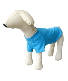 Lovelonglong 2019 Pet clothing Dog costumes Basic Blank T-Shirt Tee Shirts for Small Dogs Lake-Blue M