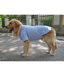 Lovelonglong 2019 Pet clothing Dog costumes Basic Blank T-Shirt Tee Shirts for Large Dogs gray XXXXL