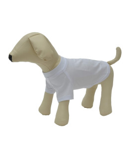 Lovelonglong 2019 Pet clothing Dog costumes Basic Blank T-Shirt Tee Shirts for Small Dogs White XS