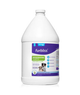 VETNIQUE Furbliss Dog Grooming Shampoos and Conditioner No Wet Dog Smell Botanical and Essential Oils to Clean and Deodorize Coat for Dogs and Cats (Gallon Invigorating Scent Shampoo)