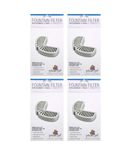 Pioneer Pet Replacement Filters for Ceramic & Stainless Steel Fountains, Raindrop Filters (12 filters)
