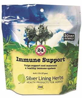 Silver Lining Herbs Equine Immune Support, Natural Herbal Support Helps Aid and Boost a Horses Immune System, Supports Stamina, and Endurance, 8 Ounces, Made in The USA
