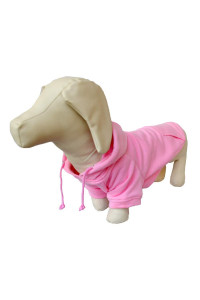 Lovelonglong Pet Clothing Dachshund Dog Clothes Coat Hoodies Winter Autumn Sweatshirt for Dachshund Dogs 10 Colors 100% Cotton 2018 New (D-M, Pink)