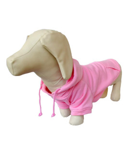 Lovelonglong Pet Clothing Dachshund Dog Clothes Coat Hoodies Winter Autumn Sweatshirt for Dachshund Dogs 10 Colors 100% Cotton 2018 New (D-M, Pink)