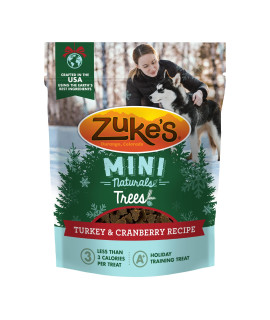 Zuke's Mini Naturals Trees Dog Training Treats Turkey and Cranberry Recipe, Soft Dog Treats - 5 oz. Bag
