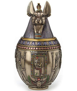 JFSM INC Rare Egyptian Anubis Dog Memorial Urn Canopic Jar