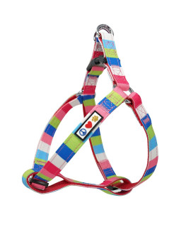 Pawtitas Pet Adjustable Solid Color Step in Puppy/Dog Harness 6 feet Matching Collar and Harness Sold Separately Extra Small Pink/Blue/Teal/Green Multicolor
