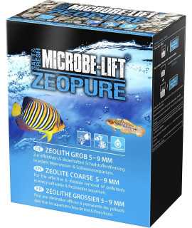 MICROBE-LIFT? - Zeopure | Zeolite granules for Every Saltwater and Freshwater Aquarium | Grain Size: 5-9 mm | Incl. Filter Bag | Reduces Ammonium, Nitrate & Phosphate (850 g / 29.98 oz)