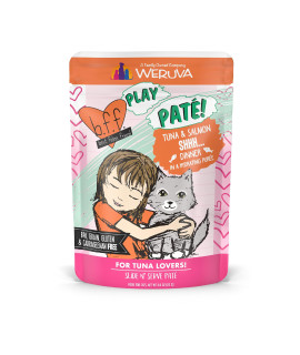 B.F.F. PLAY - Best Feline Friend Pat? Lovers, Aw Yeah!, Tuna & Salmon Shhh... with Tuna & Salmon, 3oz Pouch Count-12 (Pack of 1)