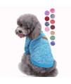 Bwealth Dog Clothes Soft Pet Apparel Thickening Fleece Shirt Warm Winter Knitwear Sweater for Small and Medium Pet (XL, Light Blue)