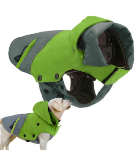 PETLOFT Dog Winter Jacket, Reflective Waterproof Dog Winter Coat Windproof Warm Outdoor Fleece Winter Dog Jacket with Detachable Fleece Lining (XL, Purple)