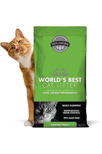 Worlds Best cat Litter Original Series 14 Pound Bag ,Outstanding Odor control, Quick cLUMPINg Easy ScOOPINg, PET, People Planet Friendly